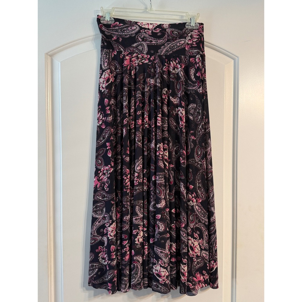 Unbranded Paisley Floral Maxi Skirt Womens XL Purple Pink NWT Flowy Boho Style